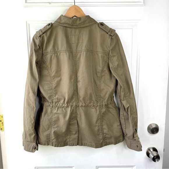 Banana Republic Utility Military Olive Green Coat Size Small - Picture 2 of 11